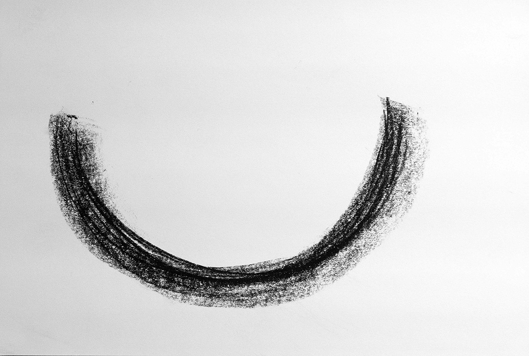 004_Formelhaftes_Zeichnen Kreide-Zeichnung, Schale, aus dem Formehaften Zeihnen